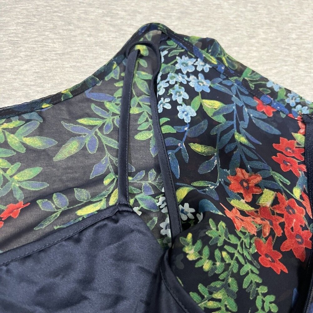 Lauren Ralph Lauren Dress Womens 8 Floral Fairy Sheer Whimsigoth Feminine - Picture 9 of 16